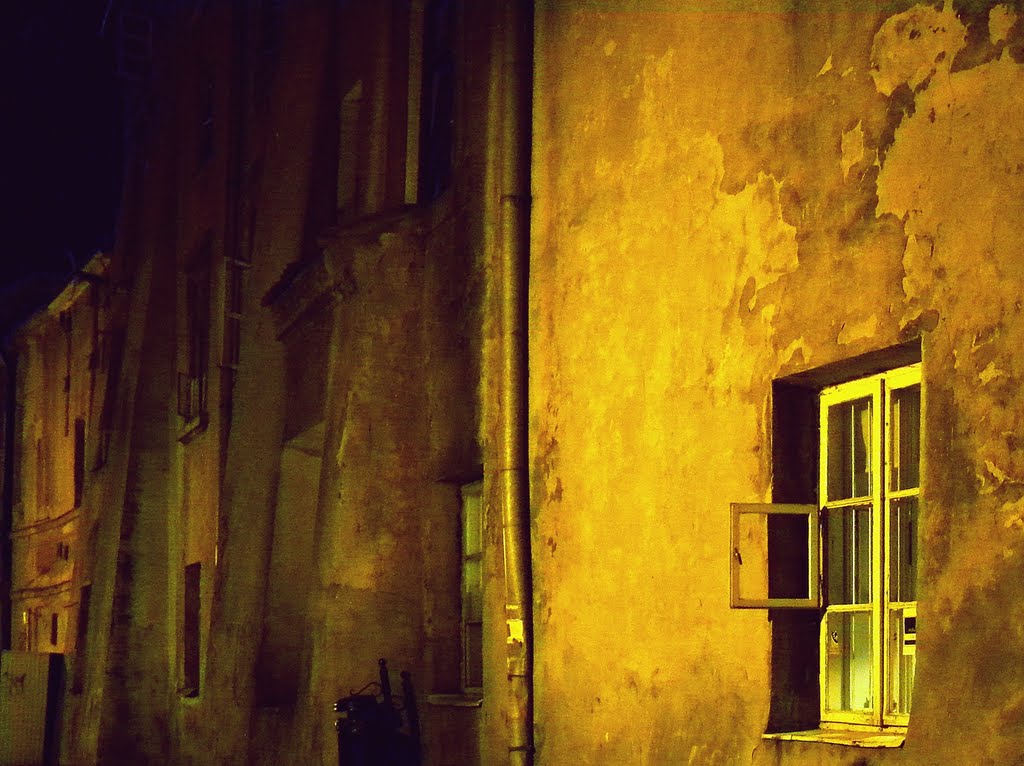 Lublin - ulica Dominikańska nocą.
