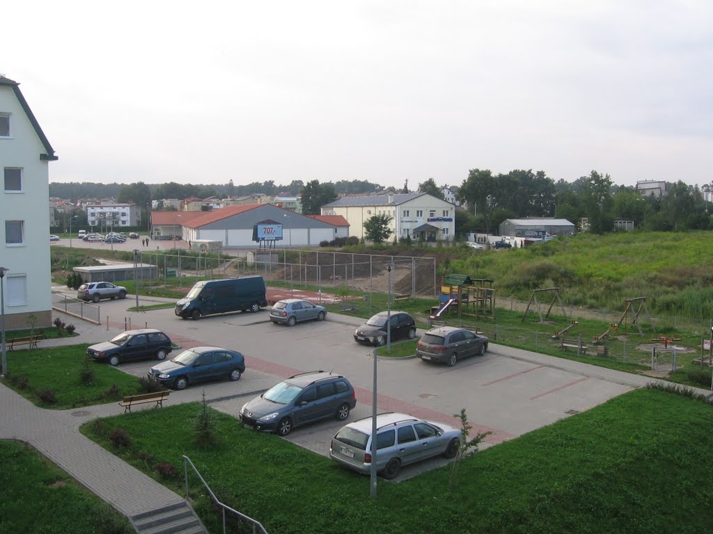 Świdnik. widok na Lidla od strony ul.Ratajczaka