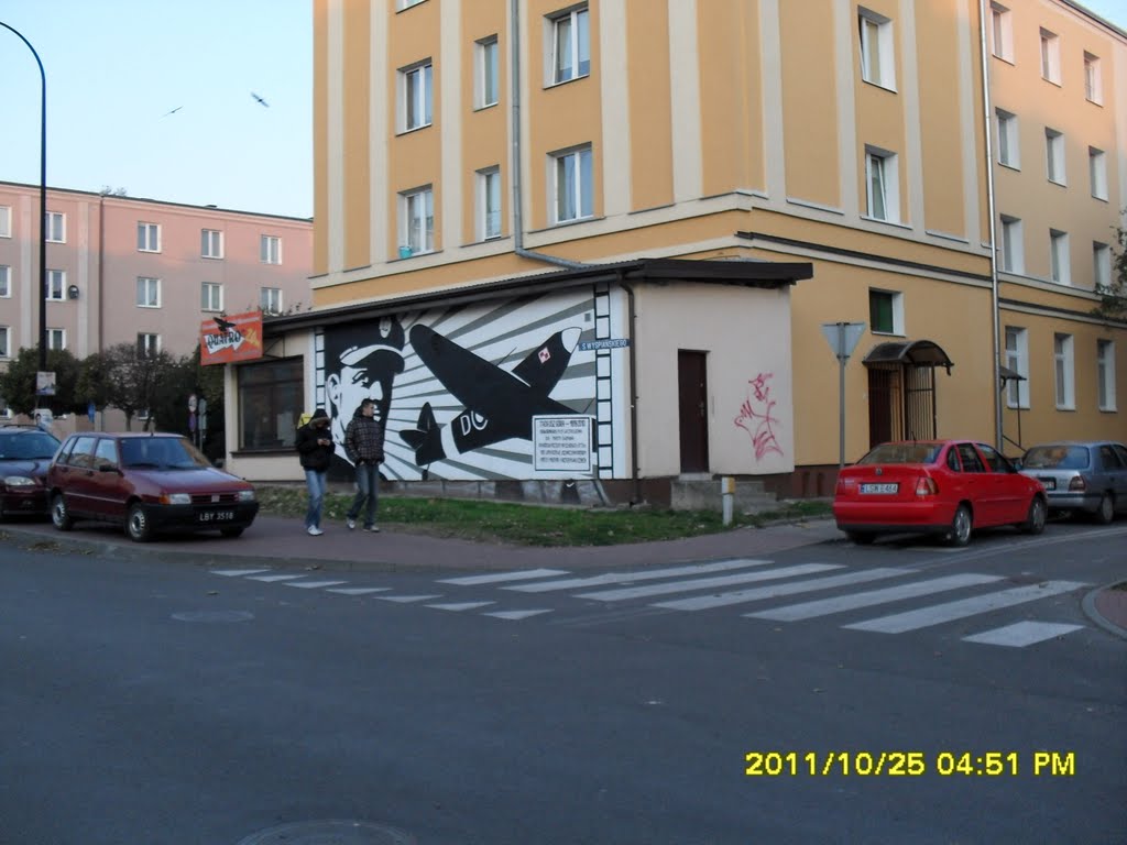 ul. Wyspiańskiego i mural w Świdniku