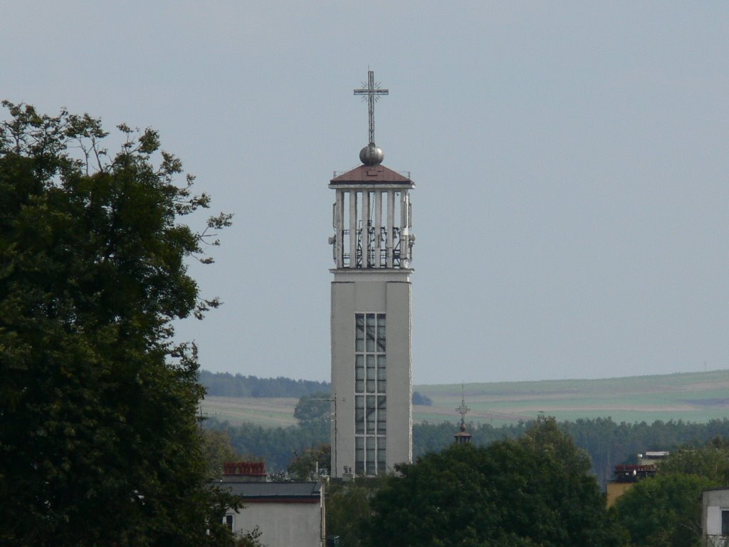 Kosciół widok z końca miasta