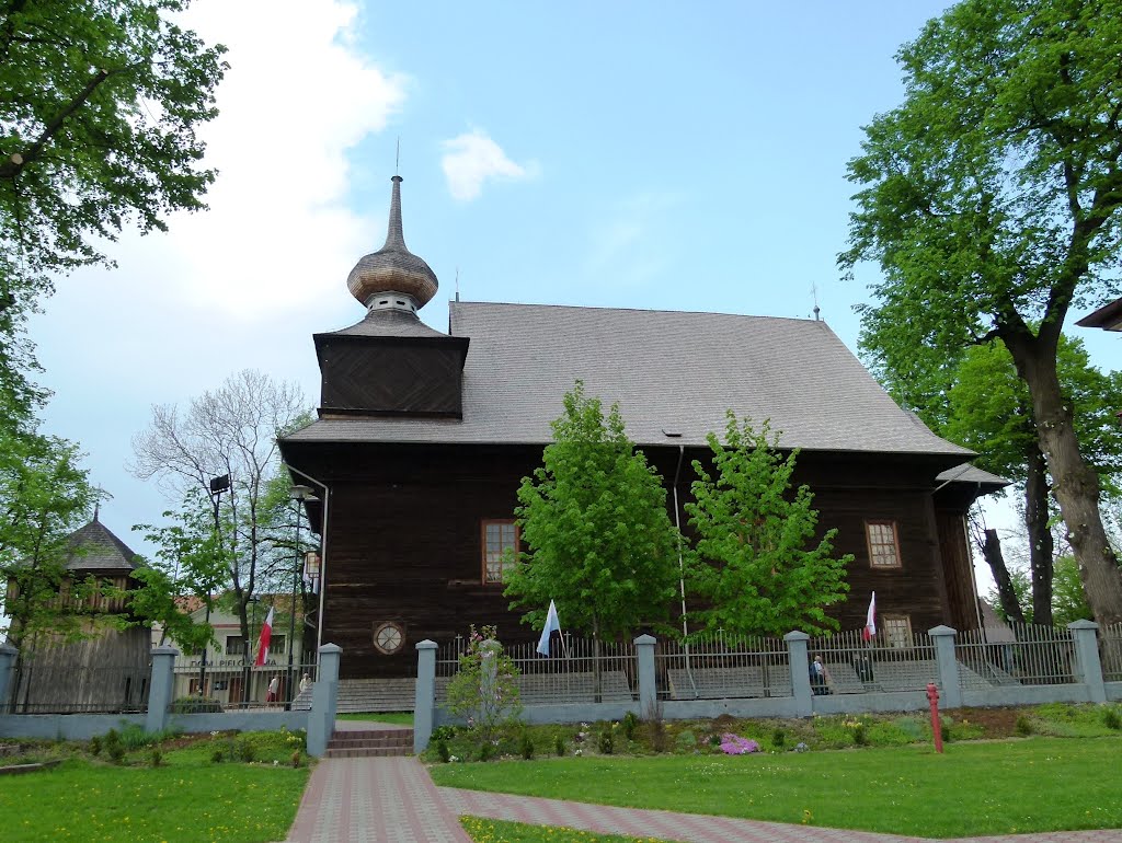 Tomaszów Lubelski - wooden baroque church of Annunciation (built in 1727).