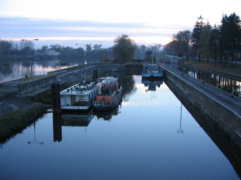 Odra river in Opole city