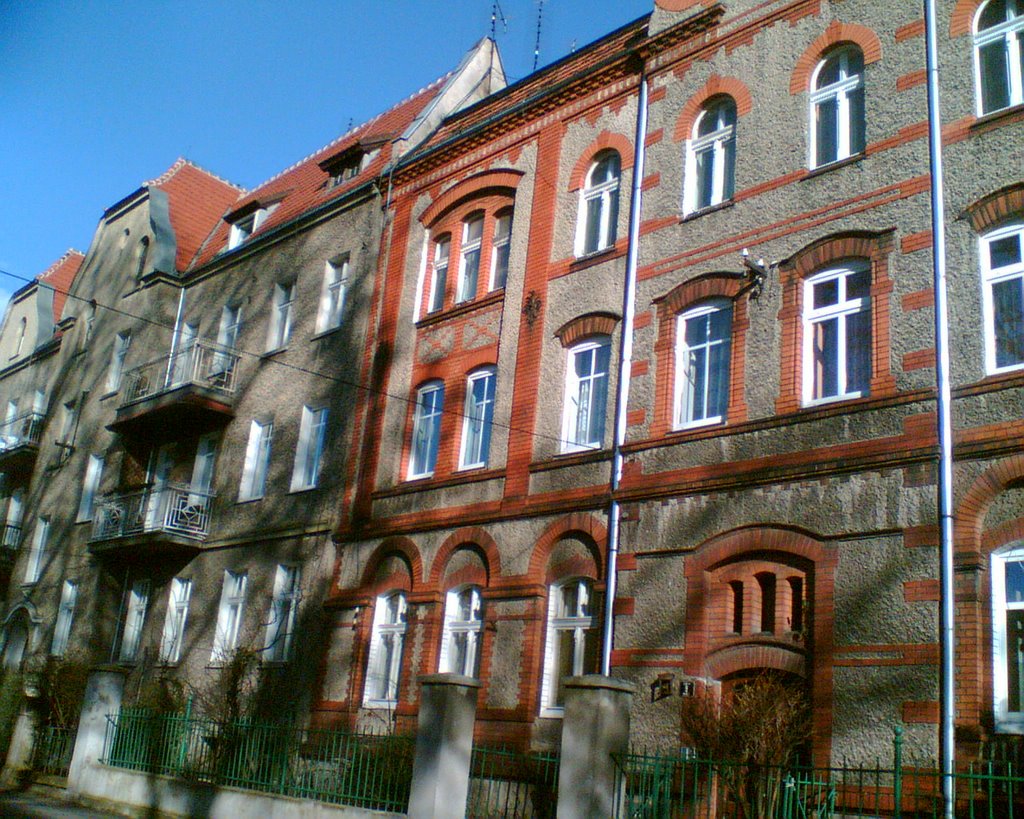 Kamienice przy ulicy Wolności w Kluczborku