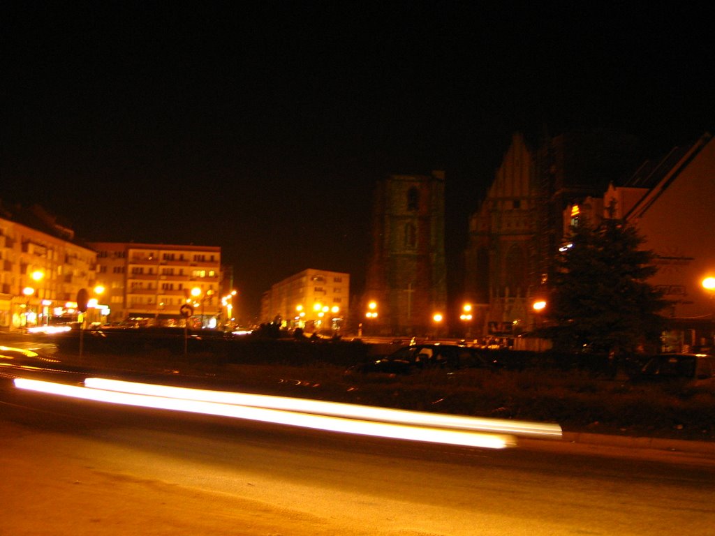 Nysa rynek Nocą