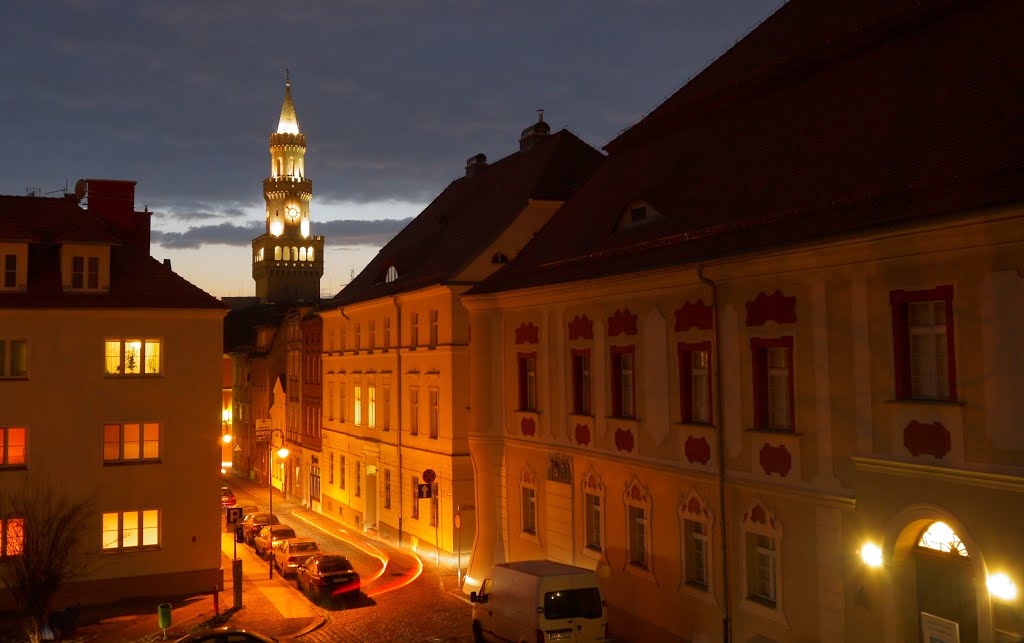 Opole - widok na Muzeum Śląska Opolskiego o zmierzchu