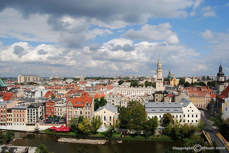 Opole, widok z wieży Piastowskiej