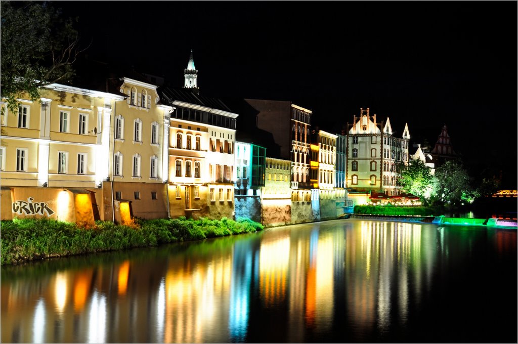 Opole - opolska Wenecja nocą