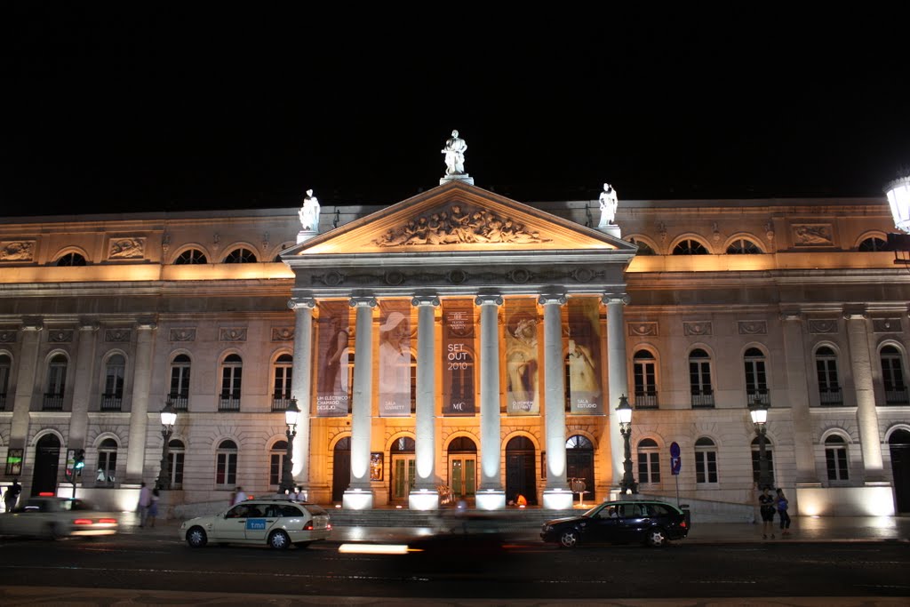 D. Maria II Teather - Lisbon night