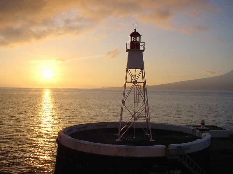 Azores - Sunrise at Faial Island Harbour