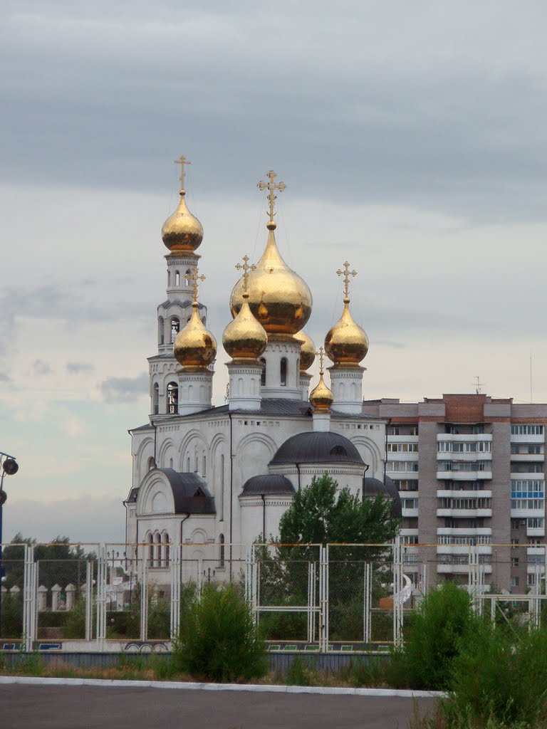 View to cathedral of Transfiguration of Jesus