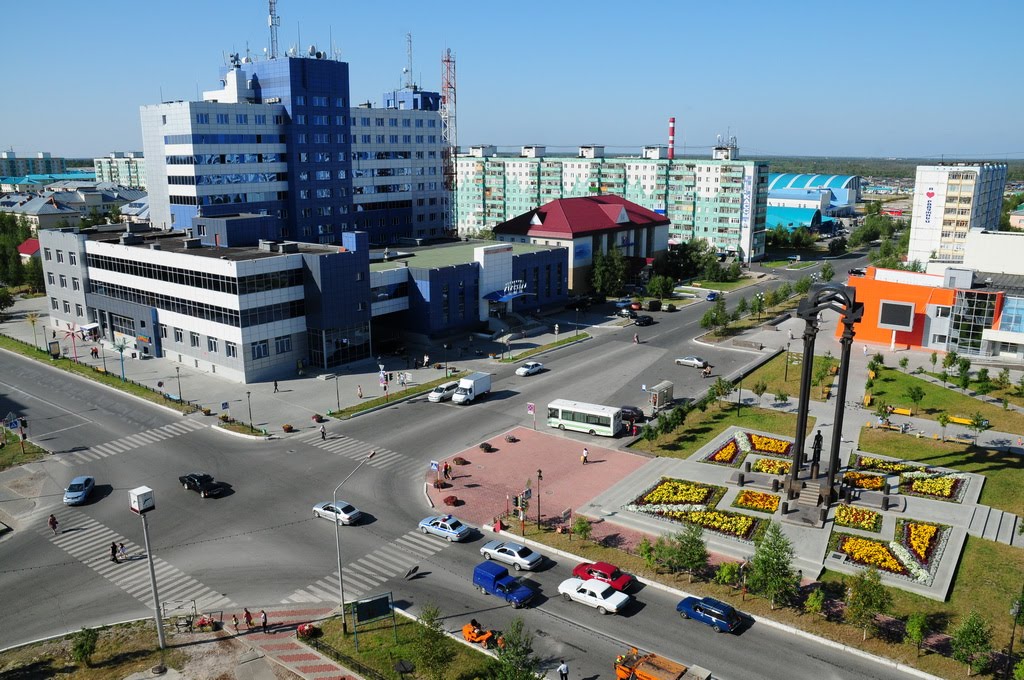 центр города во всей красе(покраска "зебры")
