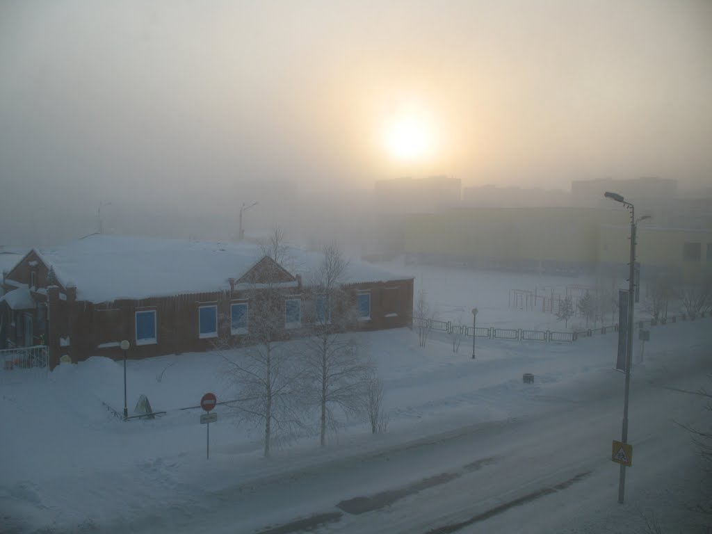 town in the fog
