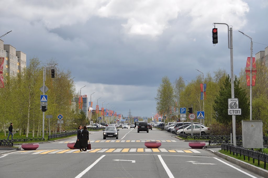 Lenina street in Langepas