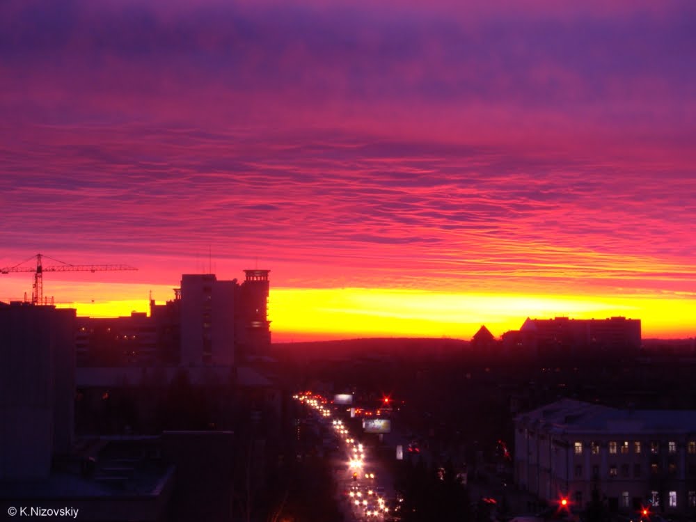 Sunset in Barnaul, November 10, 2010 / Закат в Барнауле 10 ноября 2010 года