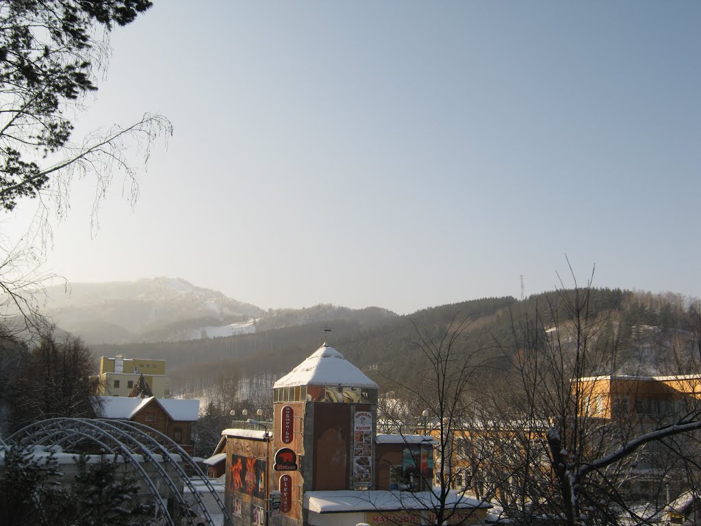 View on the mountains in Belokuricha (Altai)