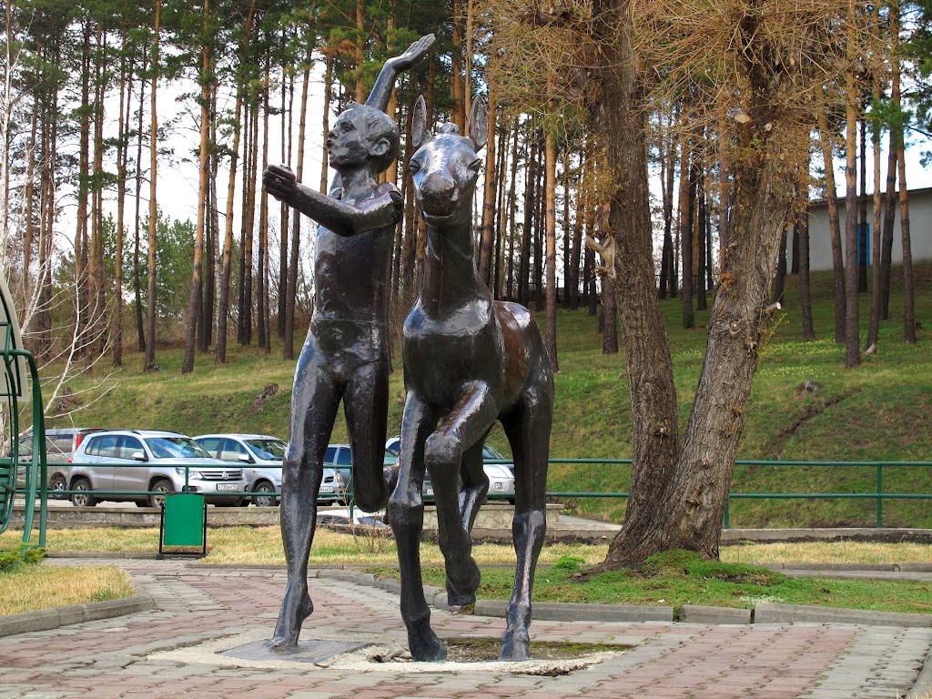 Белокуриха. Мальчик и жеребенок
