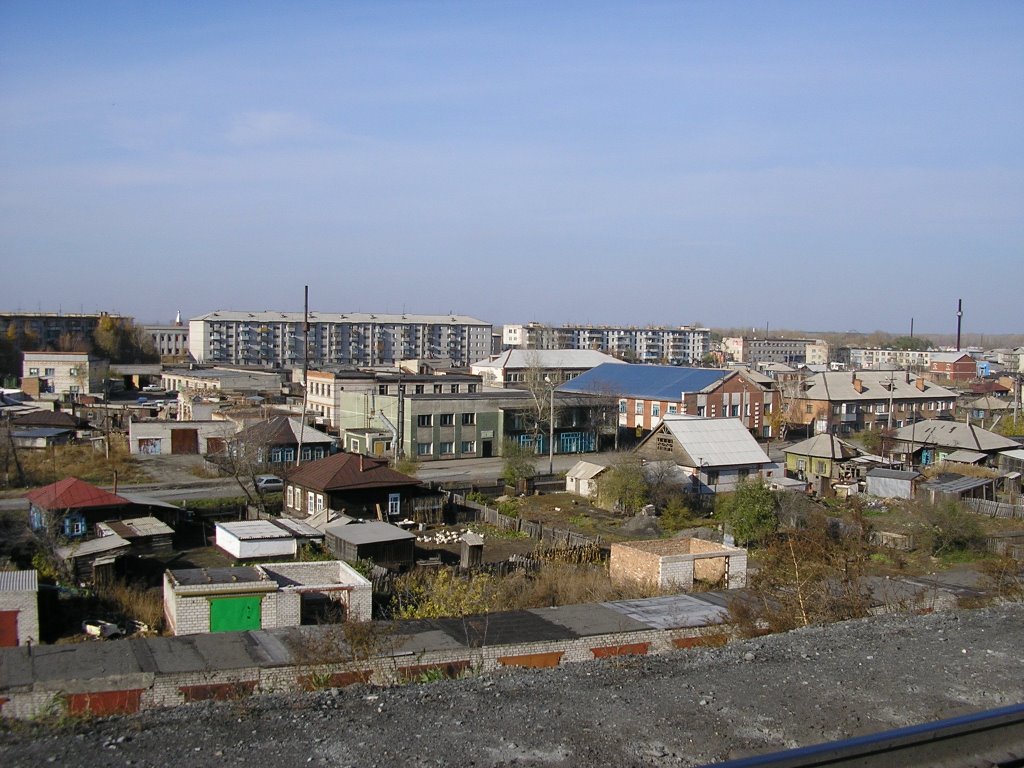 View of railroad embankment (Street Krasnoarmeyskaya)