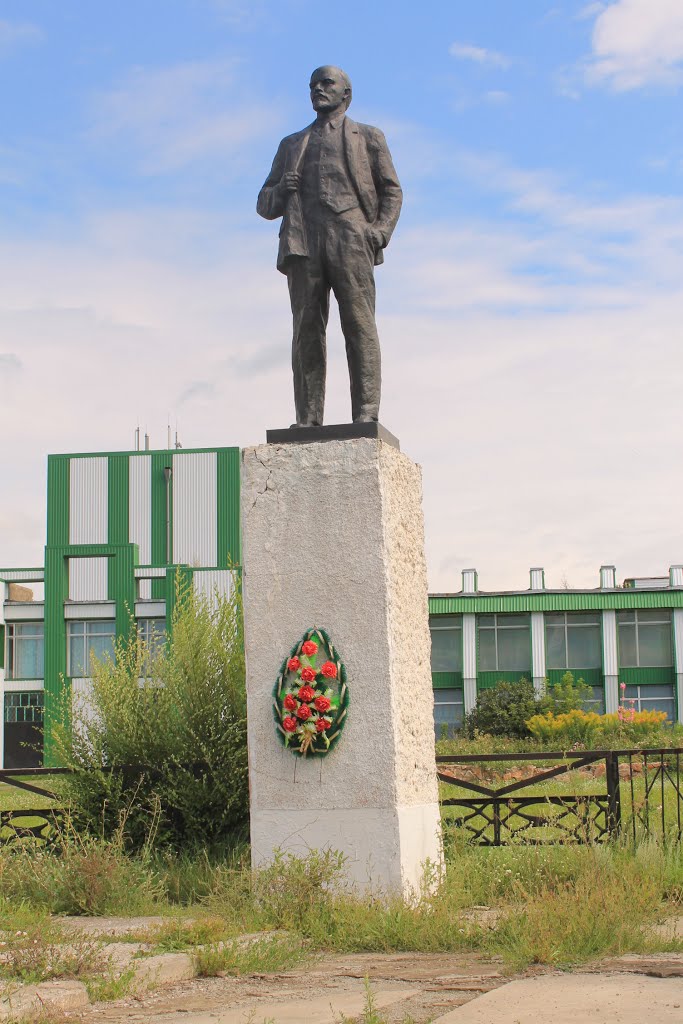 Село Целинное (Tselinnoe). Памятник Владимиру Ильичу Ульянову (Ленину).