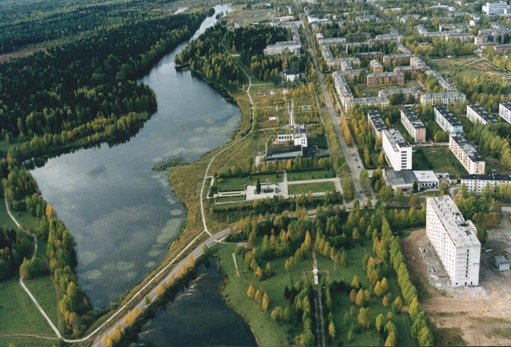 город Мирный,вид с самолёта