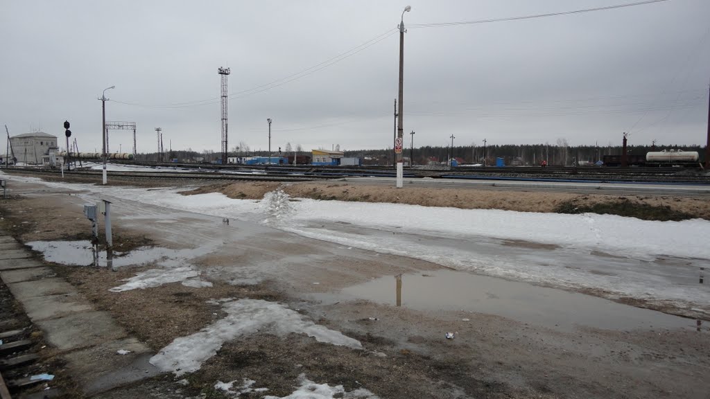 Горка для спуска вагонов