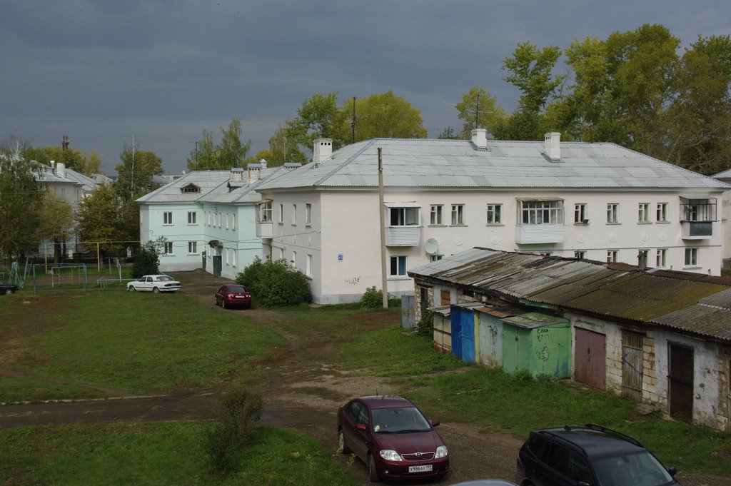 Courtyard in Okt city, Bashkortostan, Russia