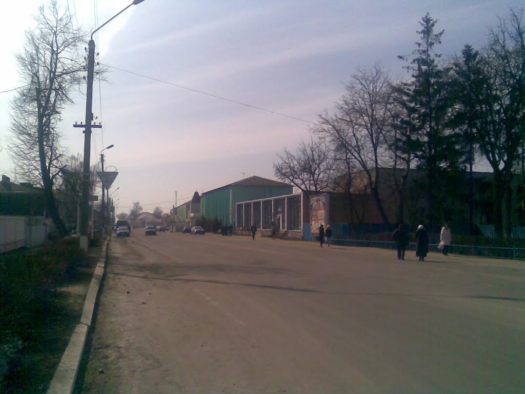 улица Октябрьская, ранее Пожарская - город Погар. (вид со стороны Пожарскокой Площади)