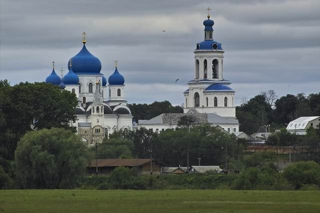 вид на монастырь с луга