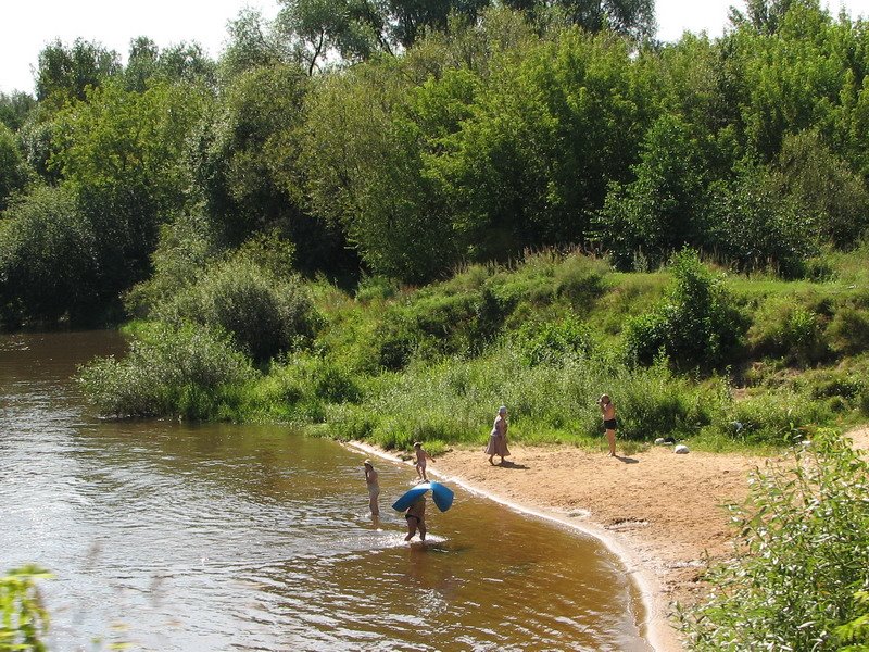 Пляж в Городищах