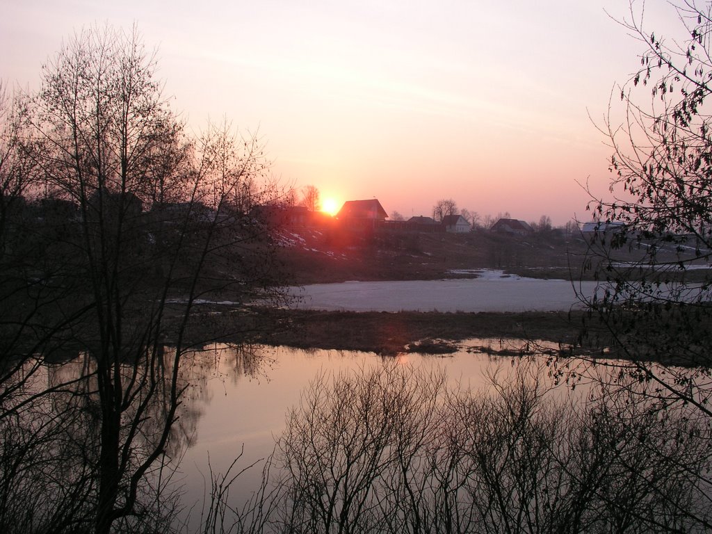 Sunset on the Kirzhach river