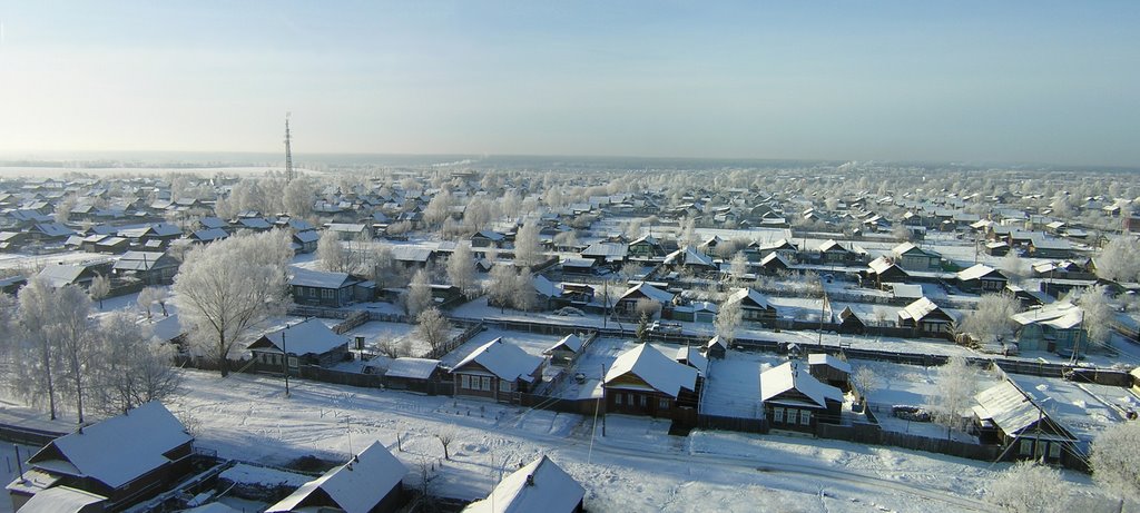 С водонапорной башни