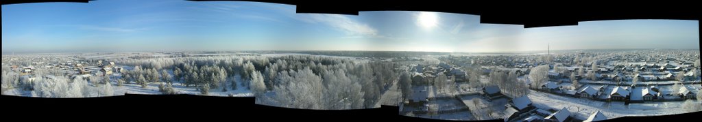С водонапорной башни