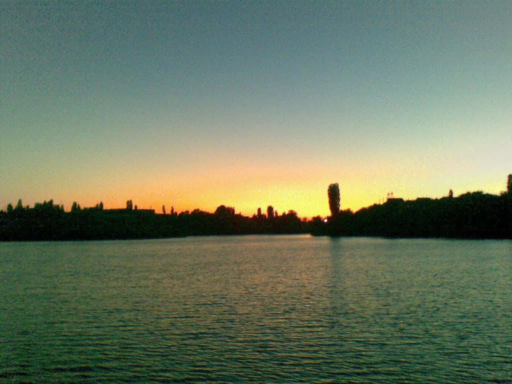 закат над дамбой/sunset above the dam