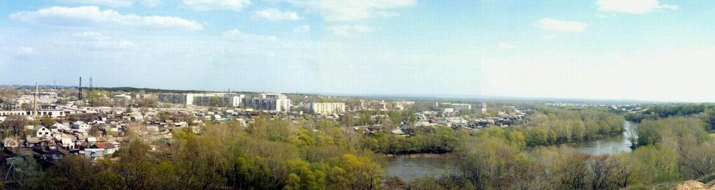 Панорама г. Жирновска с правого берега р. Медведица