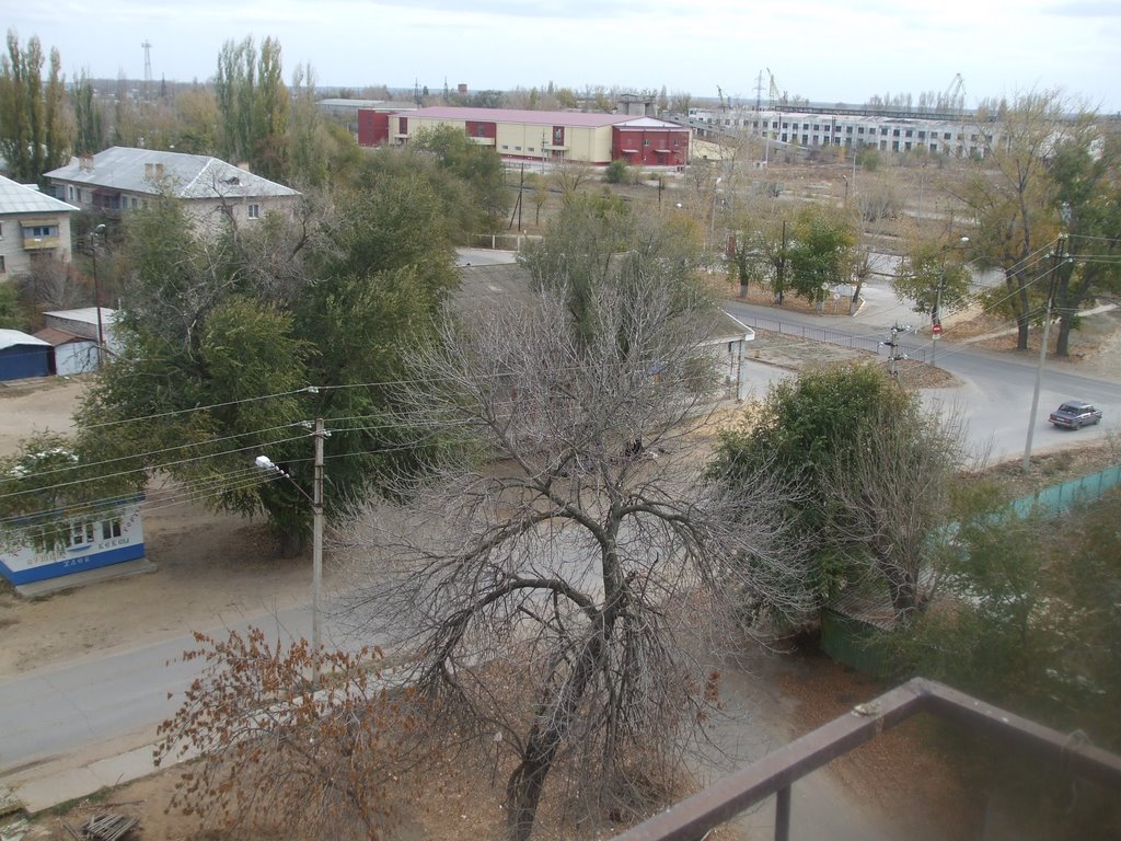 вид с крыши дома