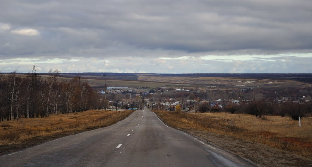 Въезд в станицу Нехаевская (06.11.2010)