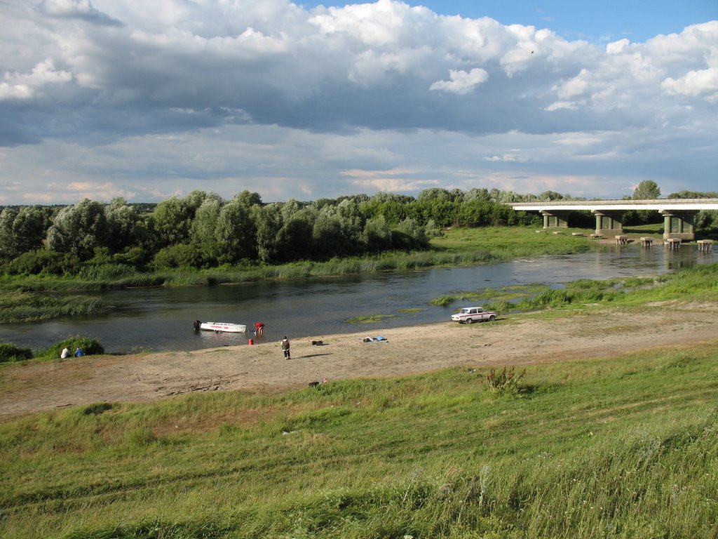 MUCHKAP. Bridge through the river Vorona. (Мост через Ворону у Мучкапа).