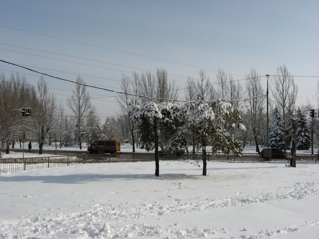 Сквер в 9 микрорайоне. Winter in the city.