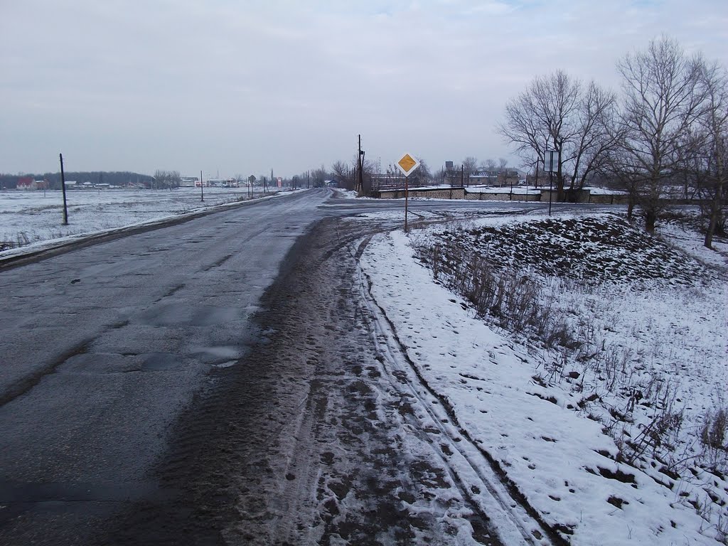Развилка на въезде в Урюпинск