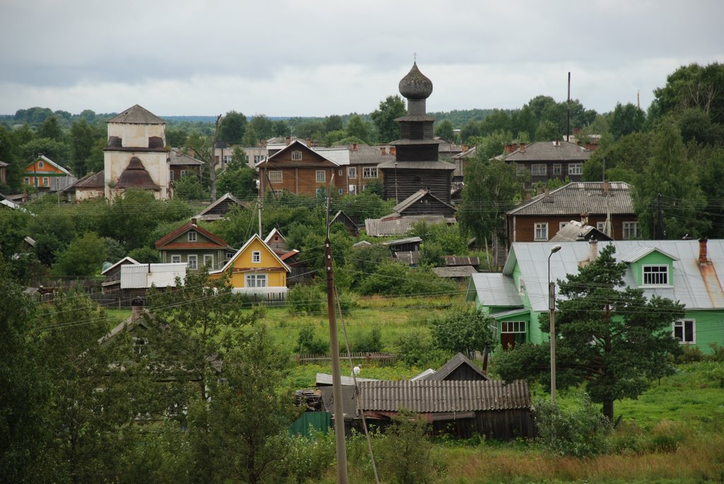 Белозерск. Вид на город с крепостного вала, на запад.