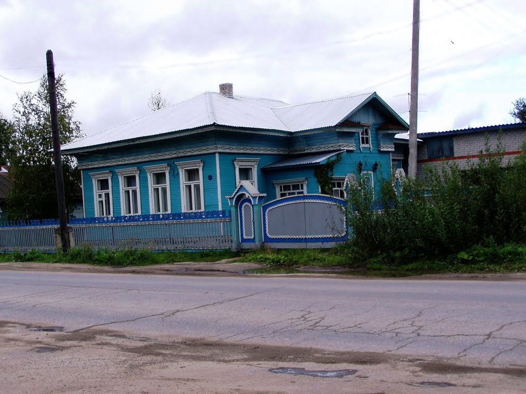 "Домик, где резной полисад" (ул.Обнорского)