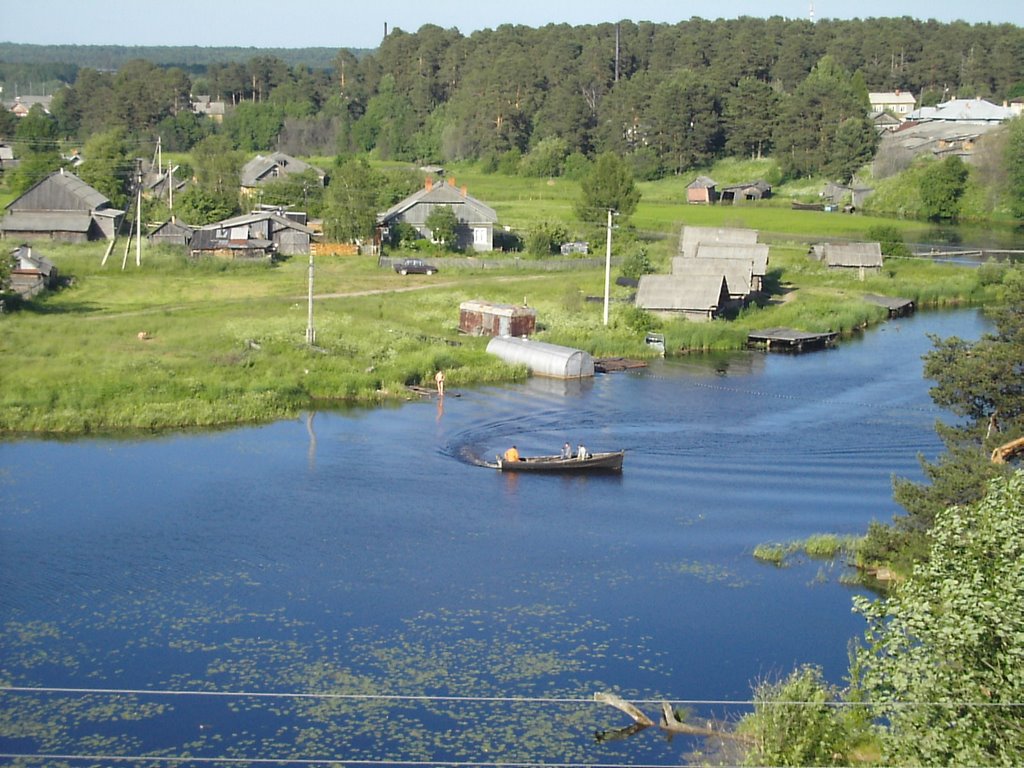 Old village, Borovka river(view toward east), река Боровка и вид на старую часть(деревню) (вид на восток)
