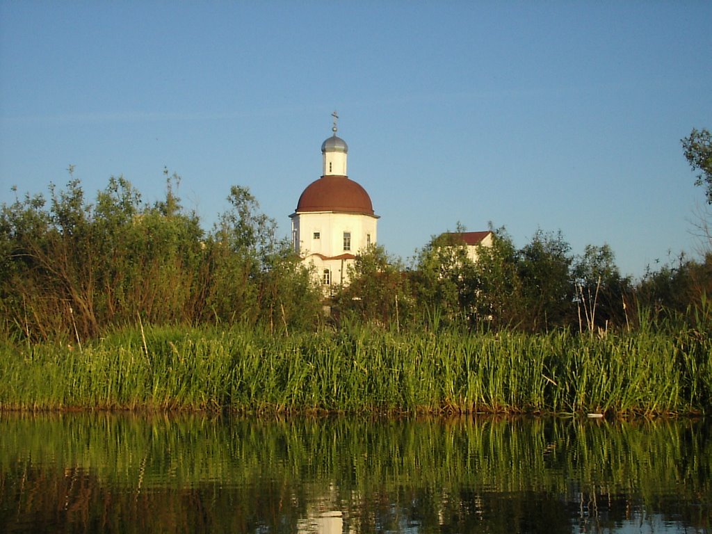 Church(view from Borovka river toward south)-вид на церковь с реки
