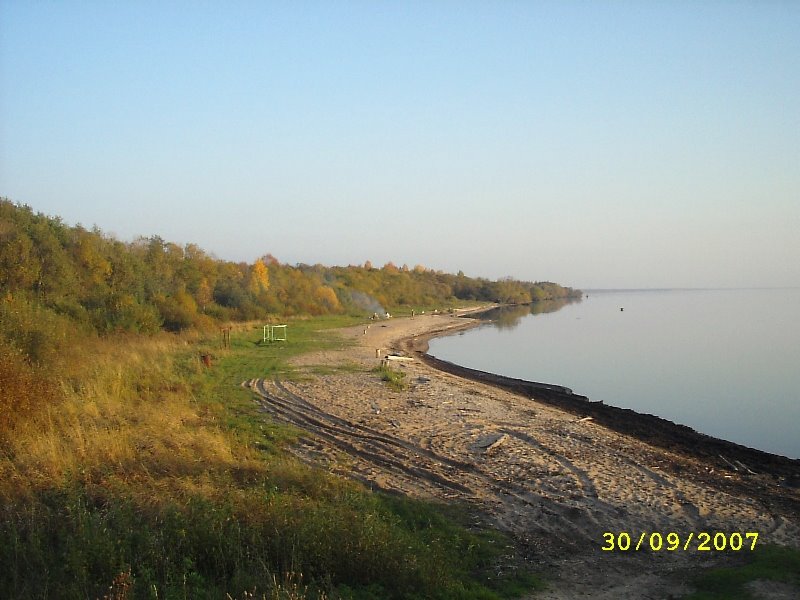 Bank south from pier