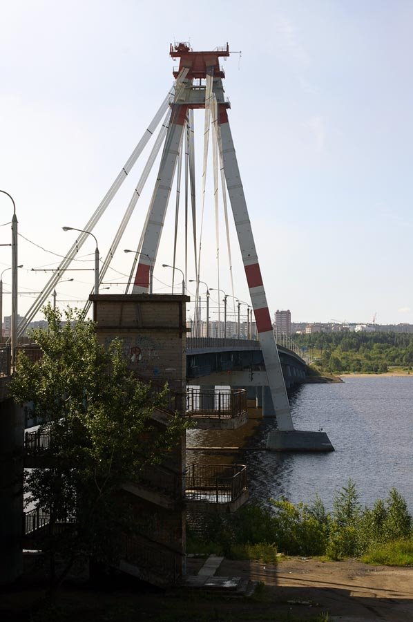 Вид на реку Шексна, Октябрьский мост и Зашекснинский район / View of the Sheksna river and the October bridge and Zasheksninsky district of the city (22/07/2007)