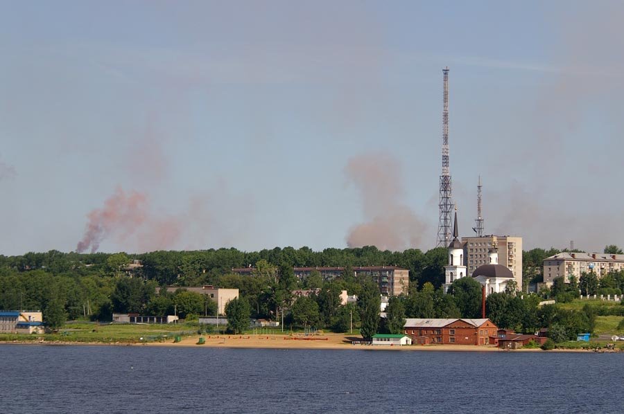 Вид на город в выбросах металлургических предприятий / View of the city in emissions of the metallurgical enterprises (22/07/2007)
