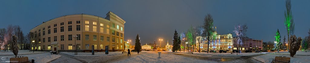 360° morning  panorama of the surroundings of Lenin Square / 360° утренняя панорама окрестностей площади Ленина