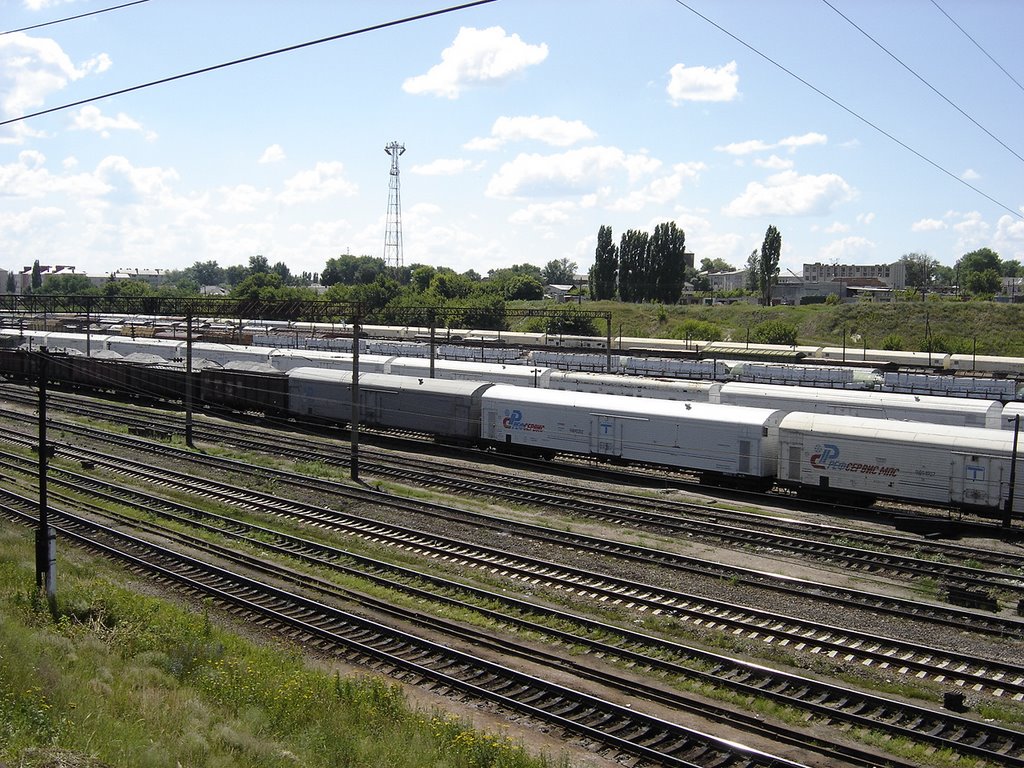 Liski. Railroad station. Freight trains / Лиски. Ж.д. станция. Грузовые составы