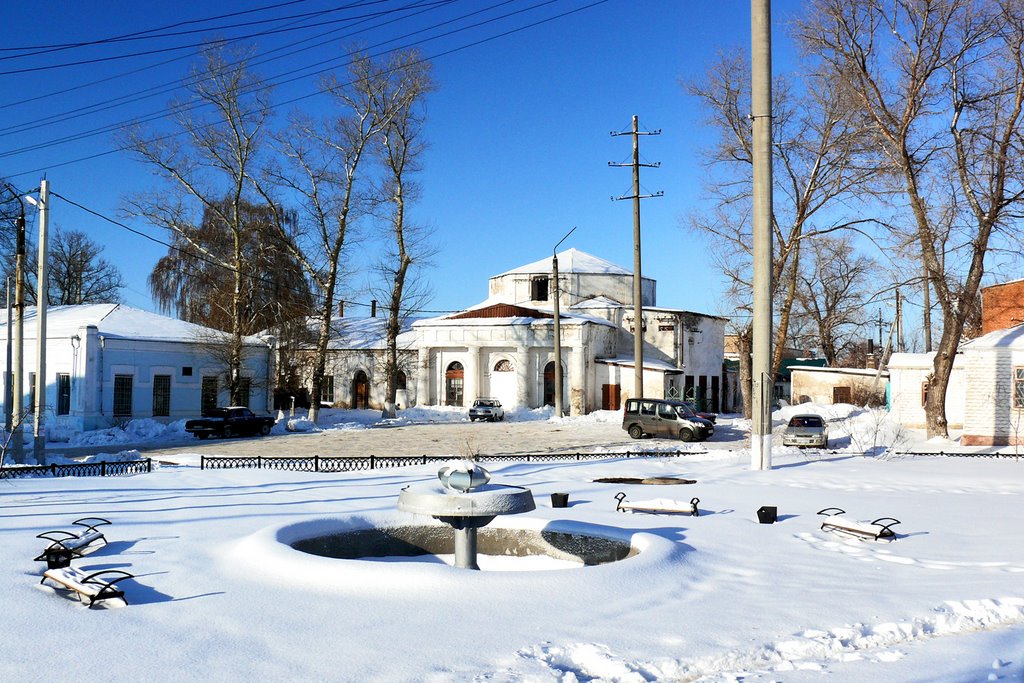 Центр города. городской фонтан. декабрь 2009.