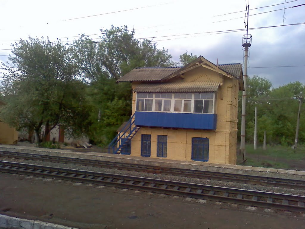 Бывшее здание ДСП на ст. Перевальская.The former building of the person on duty on railway station Perevalsky