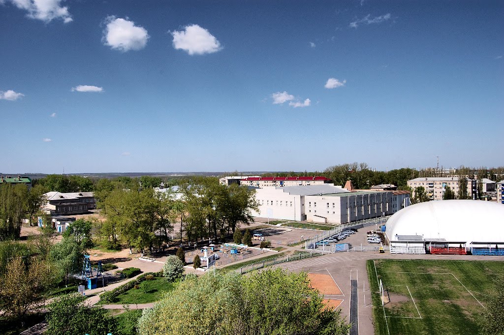 Ледовый дворец и часть парка с колеса обозрения